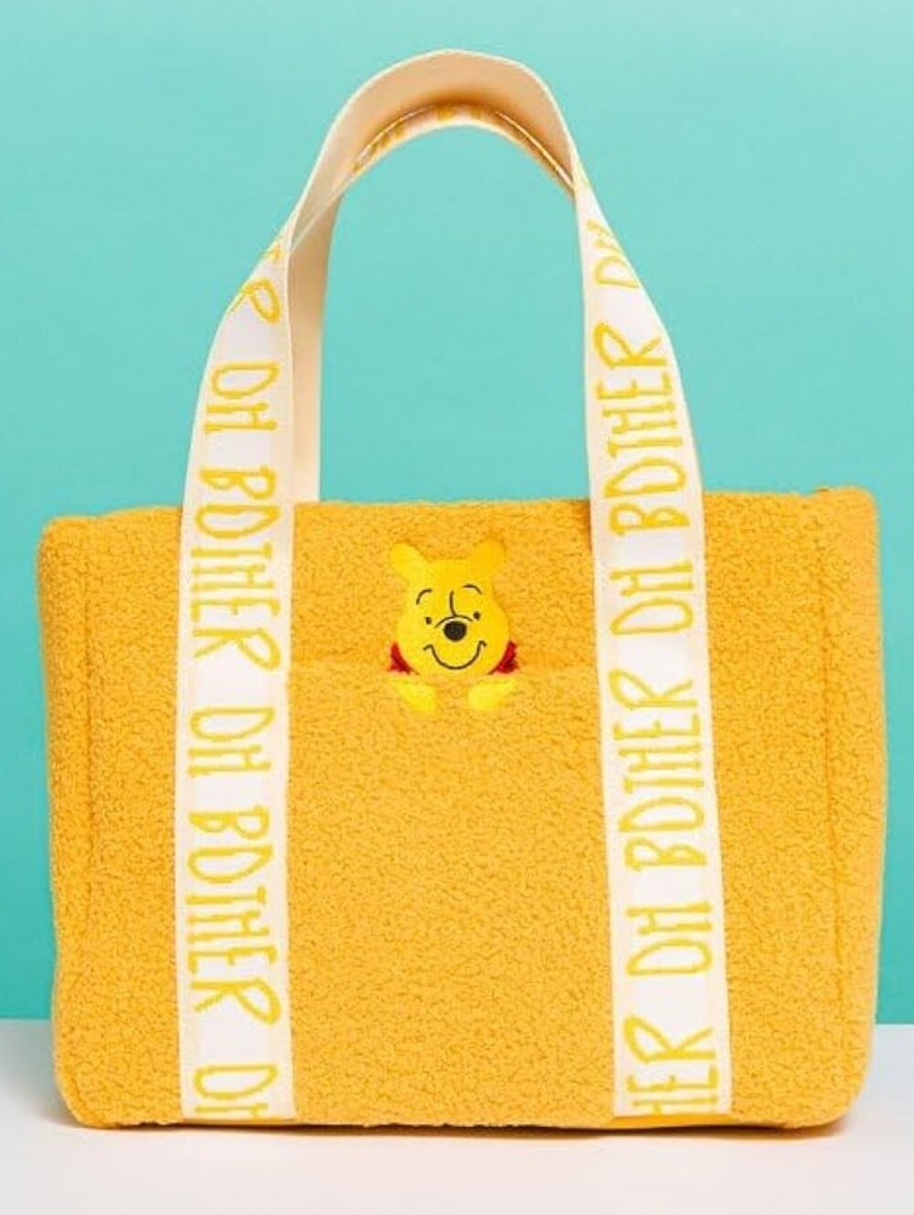 Loungefly Disney Winnie the Pooh Winni Yellow Sherpa Tote Bag